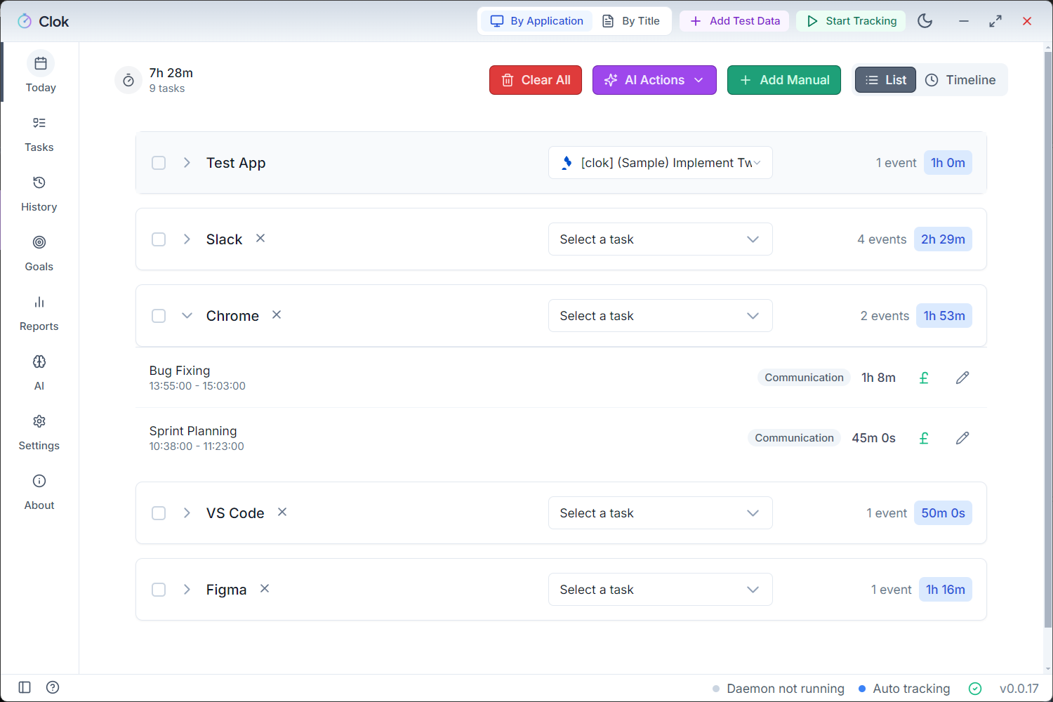 Clok Dashboard Preview